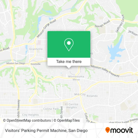 Visitors&#x27; Parking Permit Machine map