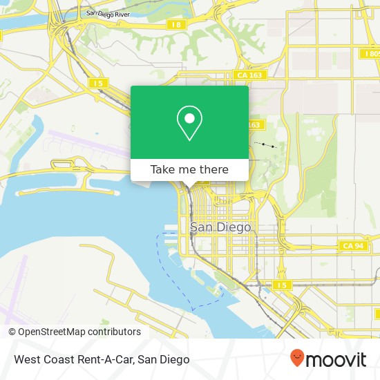 Mapa de West Coast Rent-A-Car