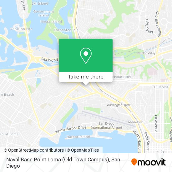 Mapa de Naval Base Point Loma (Old Town Campus)