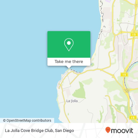 Mapa de La Jolla Cove Bridge Club