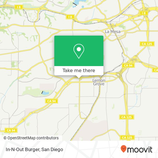 In-N-Out Burger map