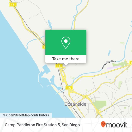 Camp Pendleton Fire Station 5 map