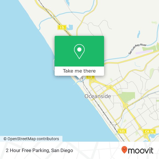 Mapa de 2 Hour Free Parking