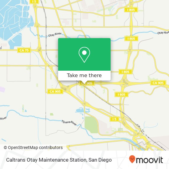 Mapa de Caltrans Otay Maintenance Station