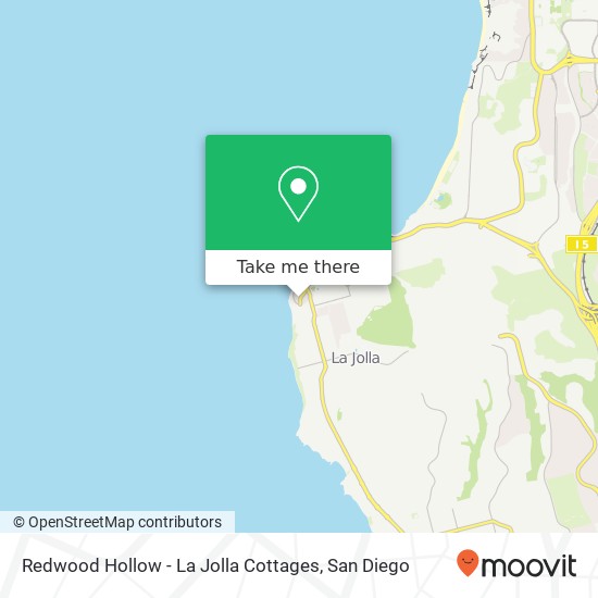 Mapa de Redwood Hollow - La Jolla Cottages