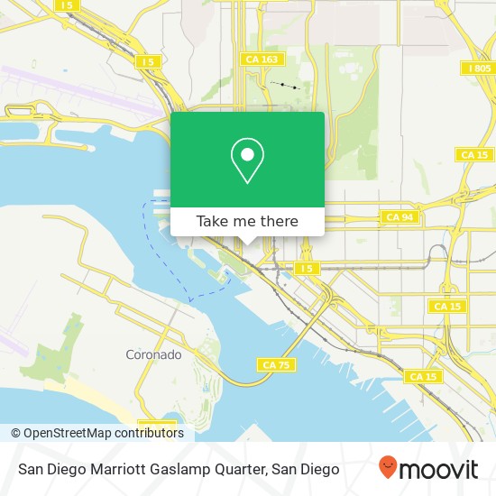 Mapa de San Diego Marriott Gaslamp Quarter