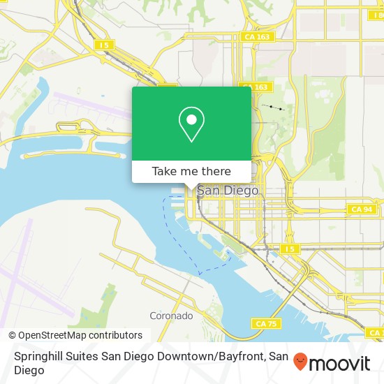 Springhill Suites San Diego Downtown / Bayfront map