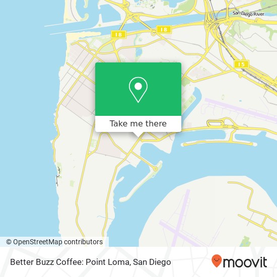 Better Buzz Coffee: Point Loma map