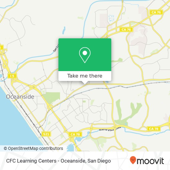 Mapa de CFC Learning Centers - Oceanside