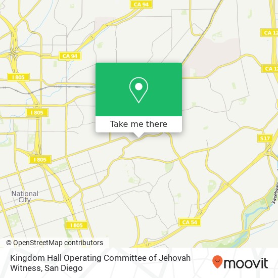 Mapa de Kingdom Hall Operating Committee of Jehovah Witness