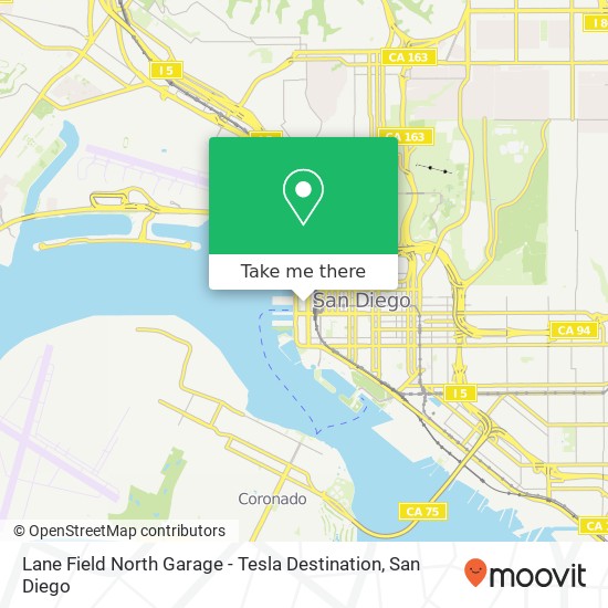 Mapa de Lane Field North Garage - Tesla Destination