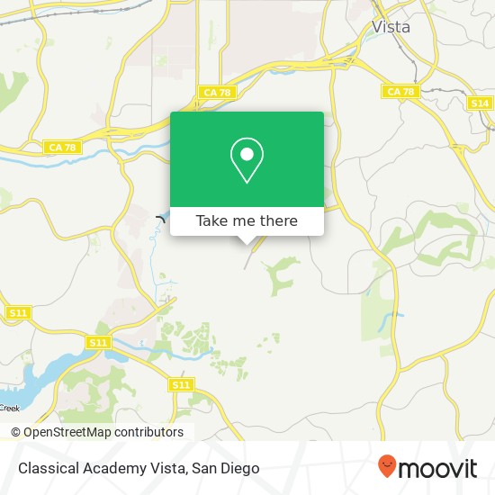Classical Academy Vista map