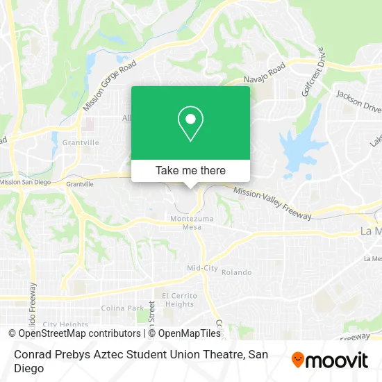 Conrad Prebys Aztec Student Union Theatre map
