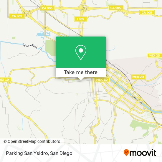 Mapa de Parking San Ysidro