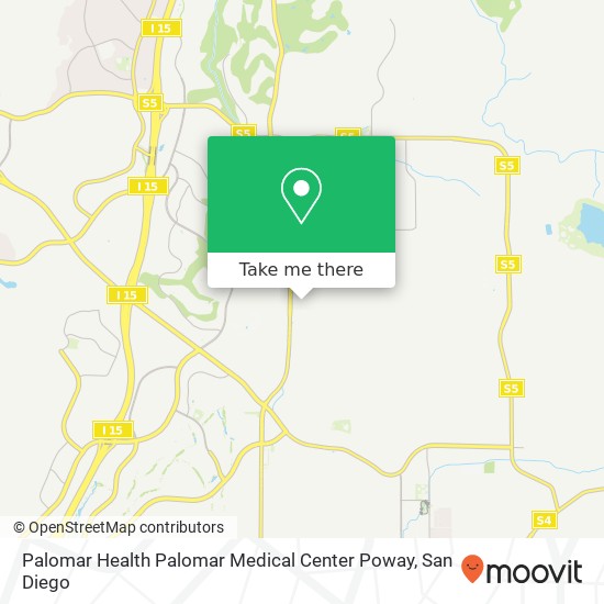 Palomar Health Palomar Medical Center Poway map