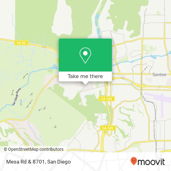 Mesa Rd & 8701 map