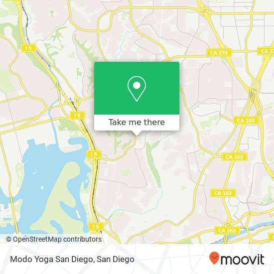 Mapa de Modo Yoga San Diego
