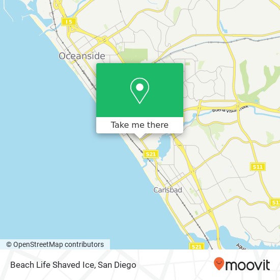 Beach Life Shaved Ice map