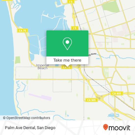 Palm Ave Dental map