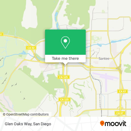 Glen Oaks Way map