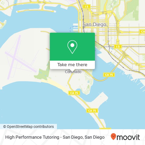 High Performance Tutoring - San Diego map