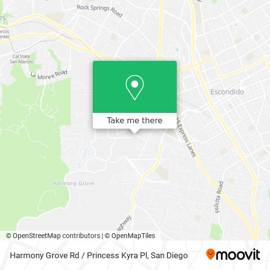 Mapa de Harmony Grove Rd / Princess Kyra Pl