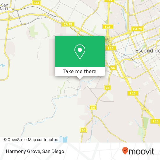 Mapa de Harmony Grove