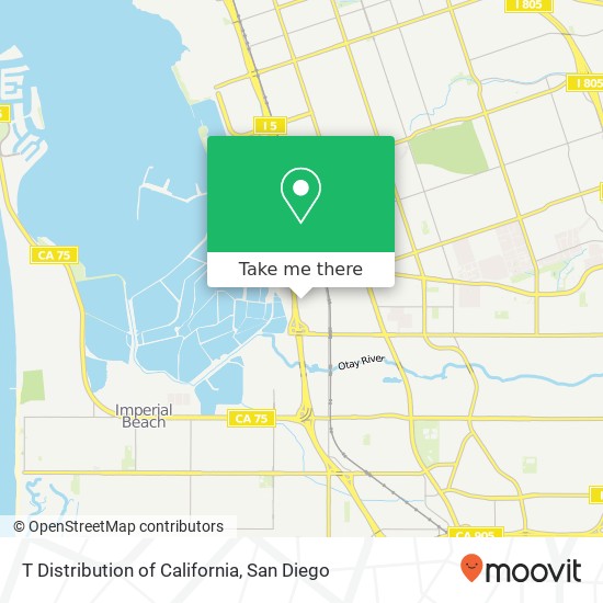 Mapa de T Distribution of California