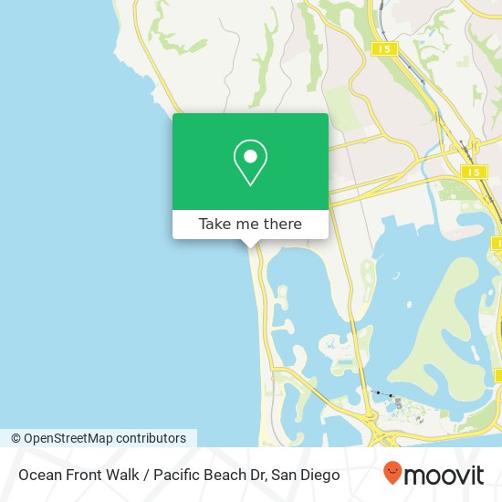 Mapa de Ocean Front Walk / Pacific Beach Dr