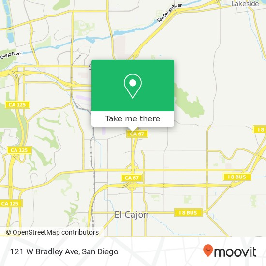 Mapa de 121 W Bradley Ave