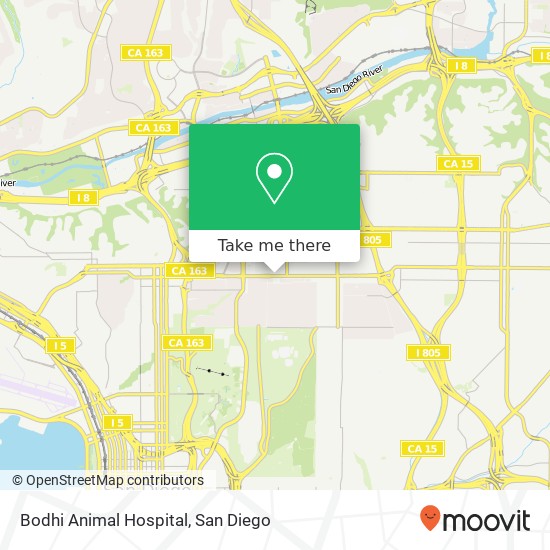 Mapa de Bodhi Animal Hospital