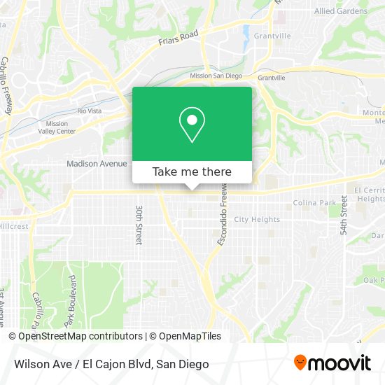 Wilson Ave / El Cajon Blvd map