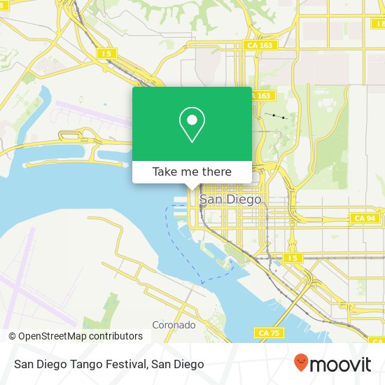 Mapa de San Diego Tango Festival