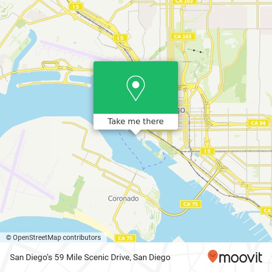 San Diego's 59 Mile Scenic Drive map