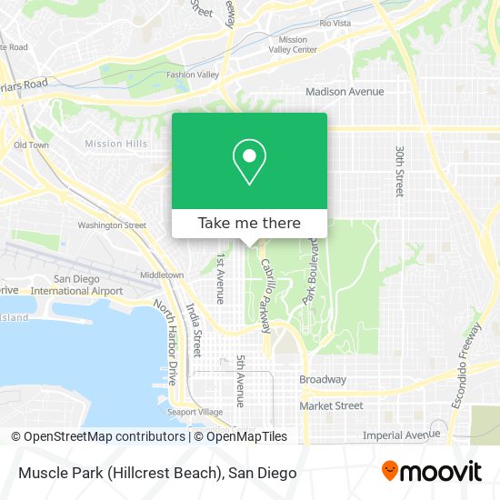 Muscle Park (Hillcrest Beach) map