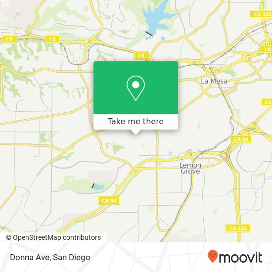 Donna Ave map