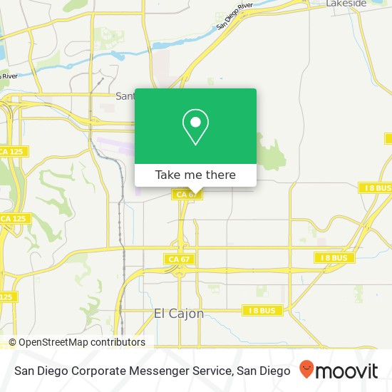 San Diego Corporate Messenger Service map