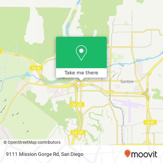 Mapa de 9111 Mission Gorge Rd