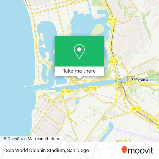 Sea World Dolphin Stadium map