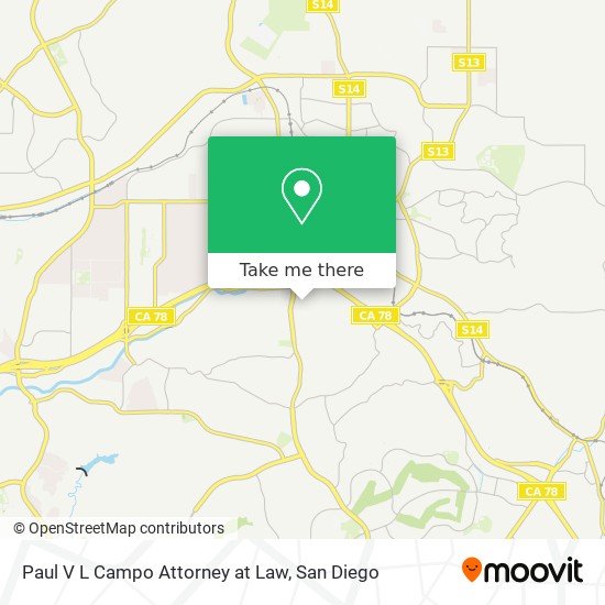 Paul V L Campo Attorney at Law map