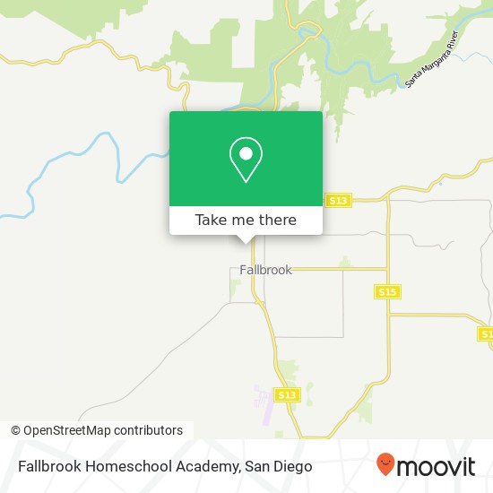 Mapa de Fallbrook Homeschool Academy