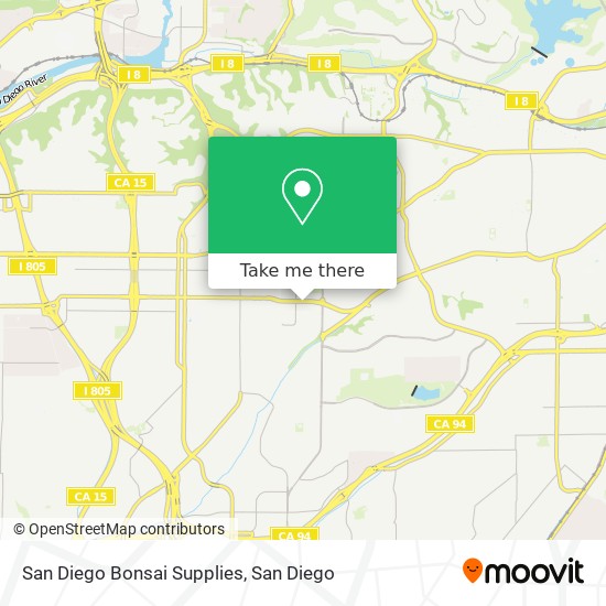 San Diego Bonsai Supplies map