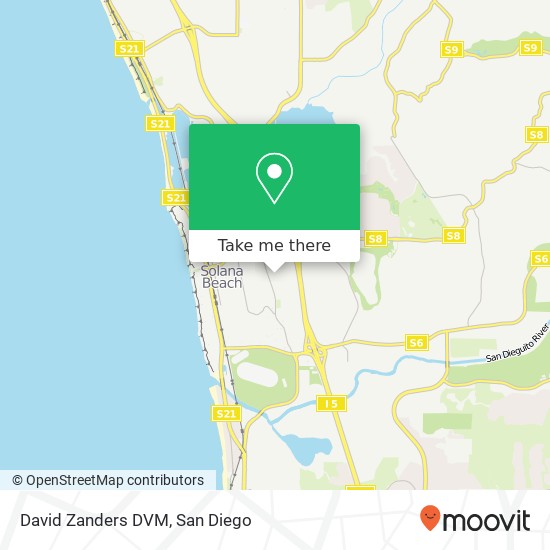 David Zanders DVM map