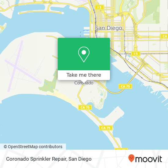 Coronado Sprinkler Repair map