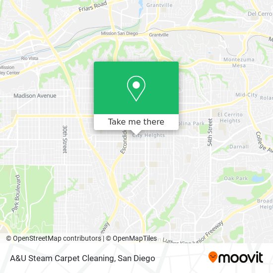 A&U Steam Carpet Cleaning map