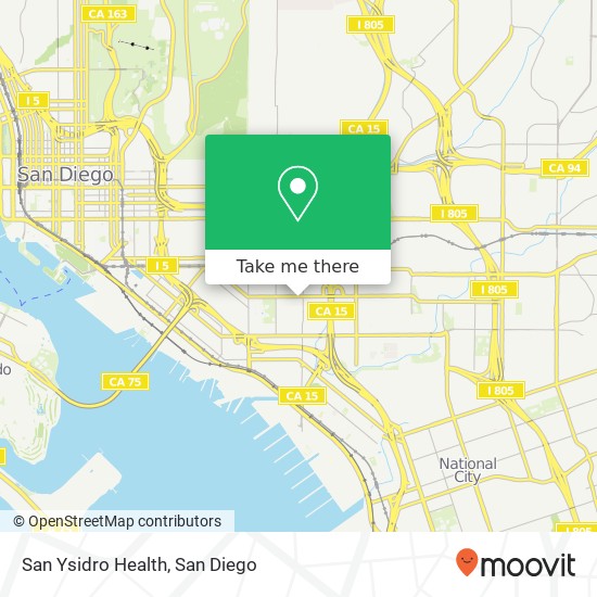 Mapa de San Ysidro Health