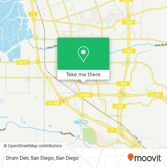 Drum Den, San Diego map