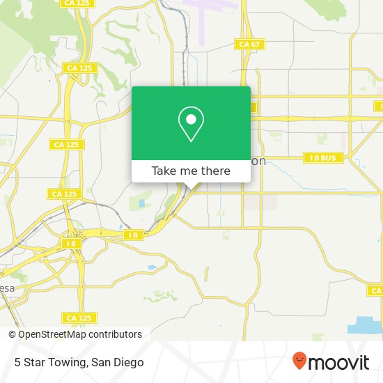 Mapa de 5 Star Towing