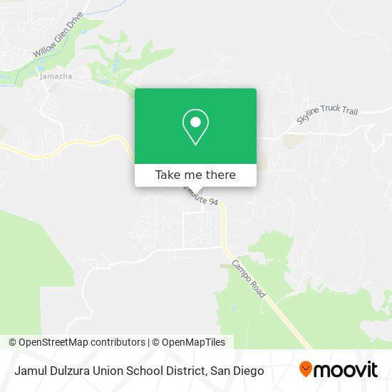 Mapa de Jamul Dulzura Union School District