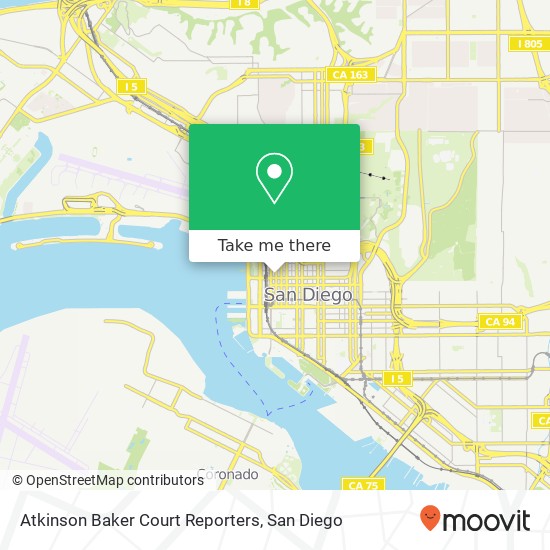 Atkinson Baker Court Reporters map